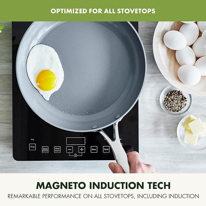 GreenPan Valencia Pro Ceramic Nonstick 11” Frying Pan Skillet, Hard Anodized - Image 5