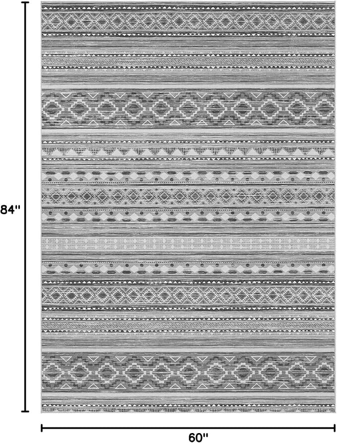 cotiled 5x7 Area Rugs Living Room Rug: Washable Boho Rugs - Image 2
