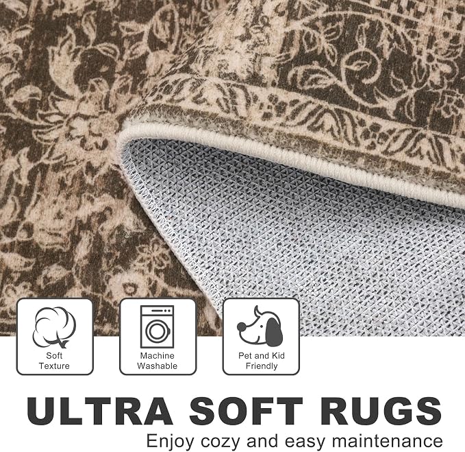 KILOCOCO Area Rug 3x5 Washable Rug - Image 6