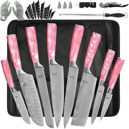 FULLHI 15pcs Japanese Knife Set by ExpertForPortableAndButcherKnifeSet