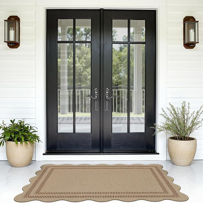 Modern Easy Jute Outdoor Patio Rug, 3x5 Washable Rugs - Image 7