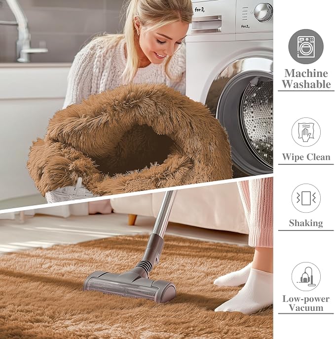 OLANLY Area Rugs for Living Room Bedroom, Machine Washable 4x5.9 ft Soft Fluffy - Image 2