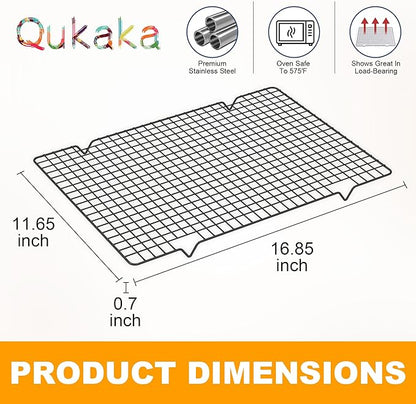 2PCS Cooling Racks for Cooking and Baking -11.65''x16.85''Heavy Duty Stainless - Image 6