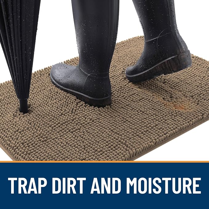 OLANLY Dog Door Mat for Muddy Paws 50x30, Absorbs Moisture and Dirt, Absorbent - Image 2