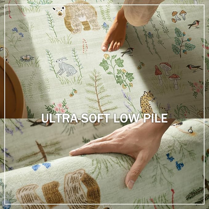 8x10 Area Rugs for Living Room: Washable Bedroom Rug Vintage Rugs Stain - Image 5