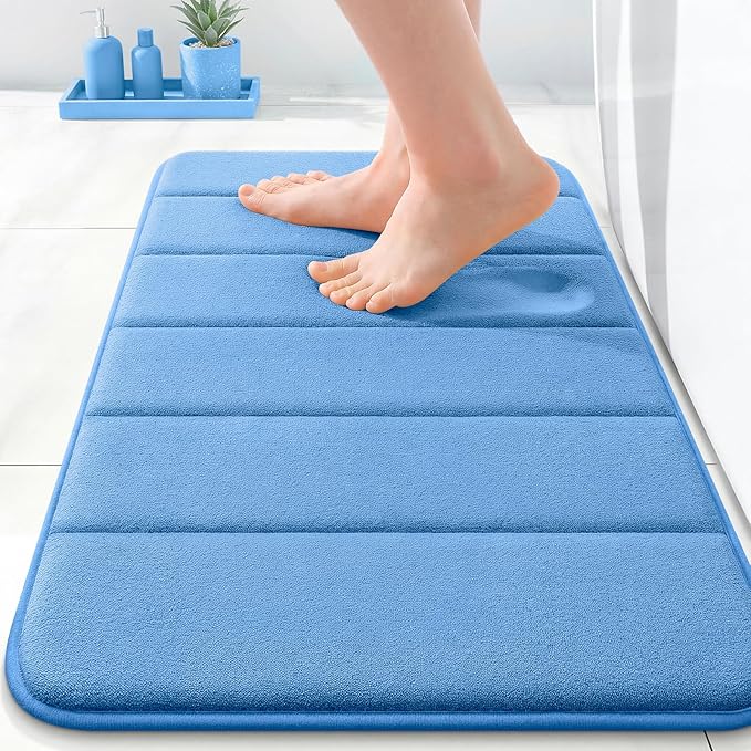 OLANLY Memory Foam Bath Mat 35x16, Super Soft Absorbent Bathroom Rugs, Quick Dry by OLANLY