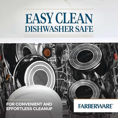 Farberware 10365 Glide Dishwasher Safe Nonstick Cookware Set / Pots and Pans Set - Image 3