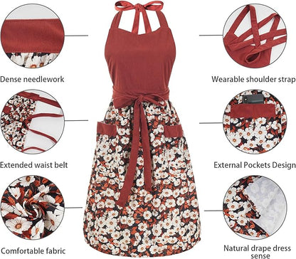 Cute Floral Aprons for Women - Image 5