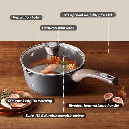 SENSARTE 2.0 & 3.0 Quart Sauce Pan Sets - Image 8