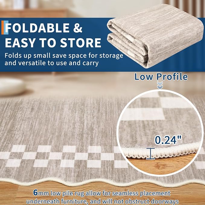 Rug Runners for Hallways 2x8 Washable Kitchen Runner Rug Non Slip Low Pile - Image 6