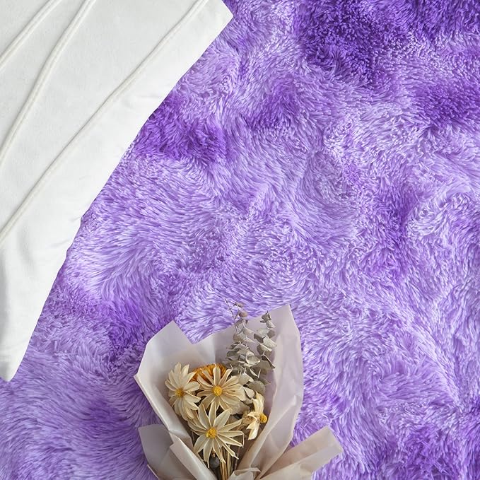FlyDOIT Purple Tie-Dyed 6x9 Feet Large Rugs - Image 5