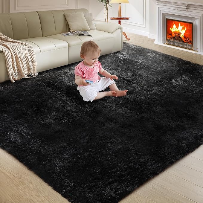 Ultra Soft Rug for Living Room, 3X5 Fluffy Shag Area Rug for Bedroom, Modern - Image 9