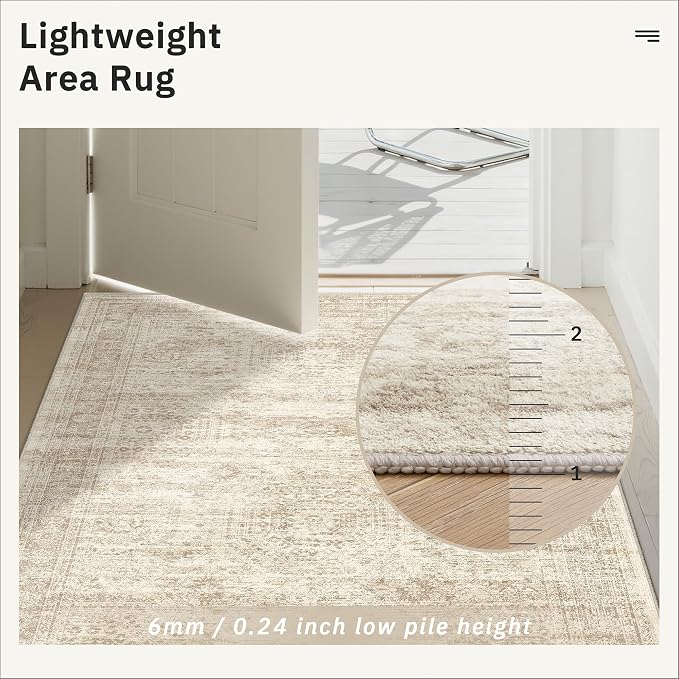 Soalmost Runner Rug 2'6" x 12' Washable Non-Slip Runner Rugs - Image 7