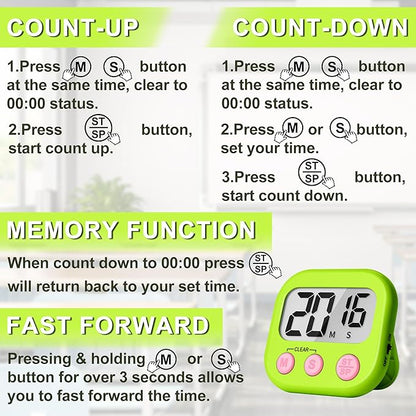 ZILLEEN Classroom Timer for Kids Teachers 2 Pack Digital Timers - Image 7