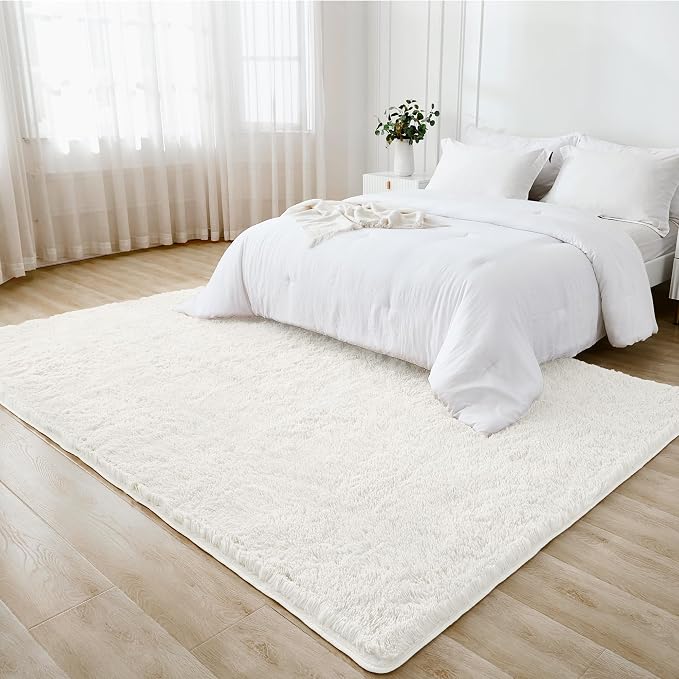 Litanika 9x12 Shag Area Rug for Living Room Bedroom, Non-Shedding Modern Indoor - Image 3
