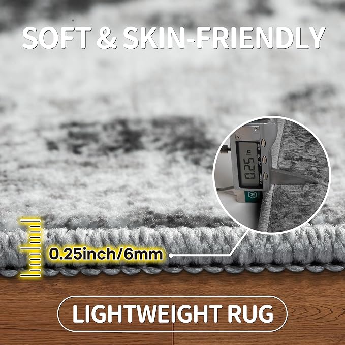 6x9 Area Rugs for Living Room Rug Washable: Modern Rug for Dining Room Bedroom - Image 6