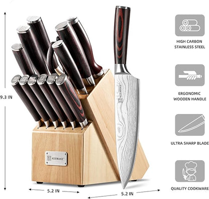 KEEMAKE 14-Piece Knife Set - Image 8