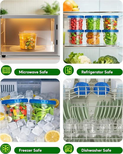 Canfanni 8 Pack-24 OZ Freezer Storage Containers, Plastic Soup Container - Image 7