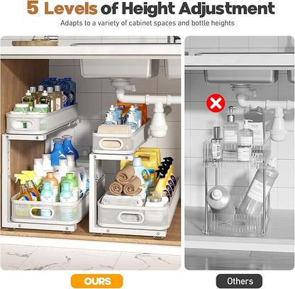 2 Pack 19.3IN-Depth Under Sink Organizer - Image 8