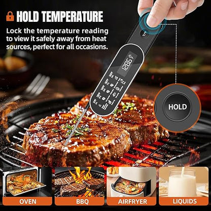3X Faster 0.5s Instant Read Meat Thermometer, 2025 Rechargeable ±0.5℉ NIST - Image 6