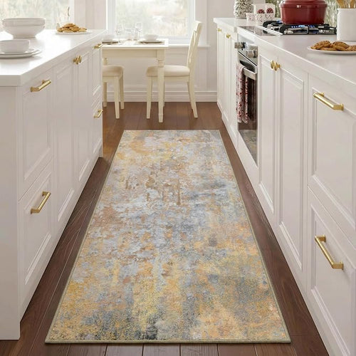 2x5 Beige Gold Rug Runners for Hallways Kitchen Non Slip Washable Entryway by Acapet