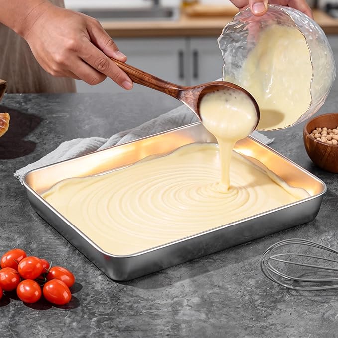 LIANYU 2 Pack Stainless Steel Baking Pan - Image 8