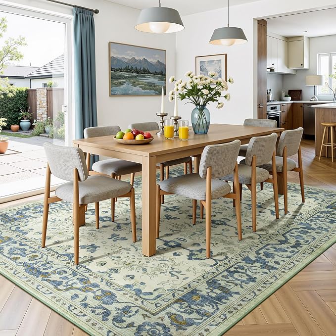Lessymo Washable Area Rug for Living Room, 9x12 Large Rugs - Image 3