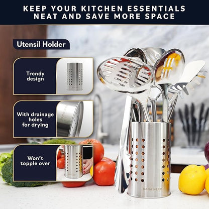 Home Hero Stainless Steel Kitchen Utensils Set - Image 6