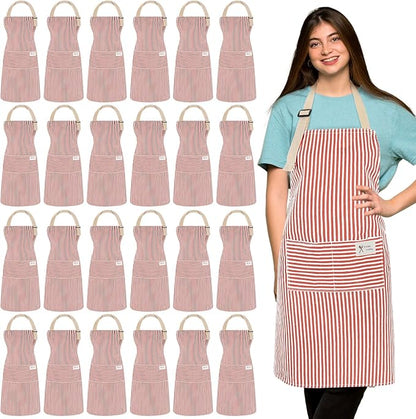Janmercy 24 Pcs Aprons for Women Men by Janmercy