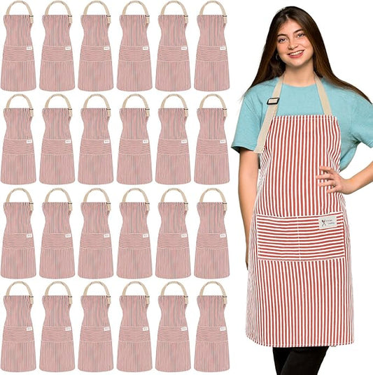 Janmercy 24 Pcs Aprons for Women Men by Janmercy
