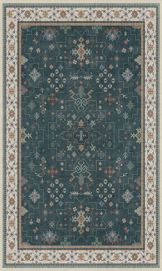 Dark Green Oushak 3x5 Large Entryway Rug - Image 2