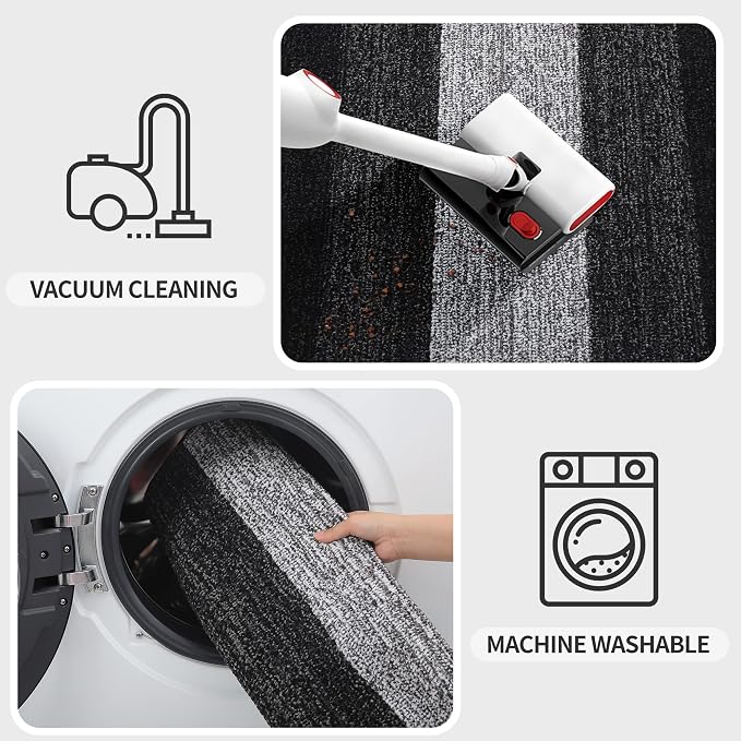 Kitinjoy Indoor Outdoor Door Mat, 71x47 Non-Slip Absorbent Dirt Trapper - Image 5