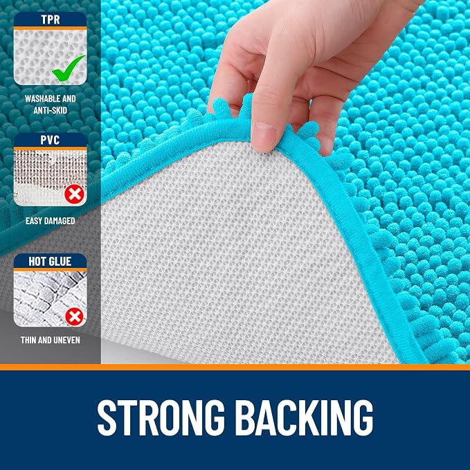 OLANLY Large Bathroom Rugs 70x46, Extra Soft Absorbent Chenille Bath Rugs - Image 6