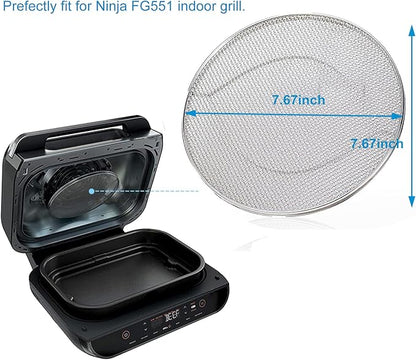 2-Pack Splatter Shield for Ninja Foodi FG551, 304 Stainless Steel Reusable - Image 2