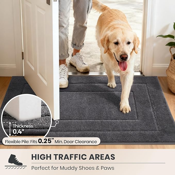 PURRUGS Dirt Trapping Door Mat 24" x 35.5", Non-Slip/Skid Machine Washable - Image 6