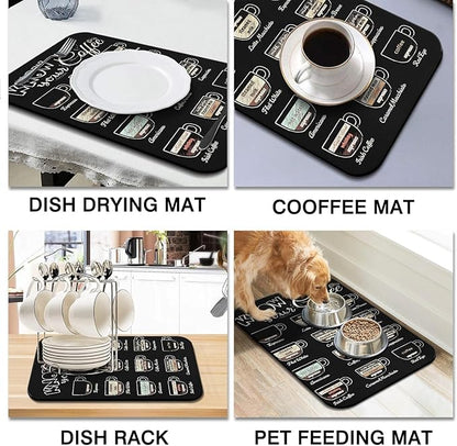 Fun Coffee Mat 23inx15in, Coffee Bar Mat - Image 2