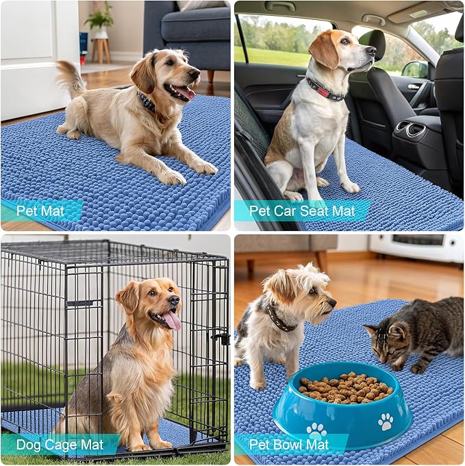 OLANLY Dog Door Mat for Muddy Paws 45x27, Absorbs Moisture and Dirt, Absorbent - Image 7