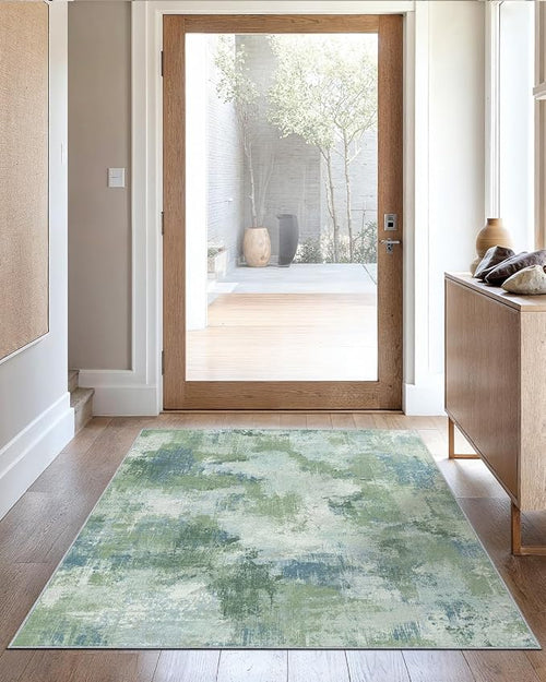3x5 Area Rug for Bedroom, Modern Abstract Washable Rug - Image 2