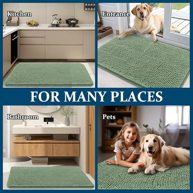 OLANLY Dog Door Mat for Muddy Paws 54x32, Absorbs Moisture and Dirt, Absorbent - Image 8