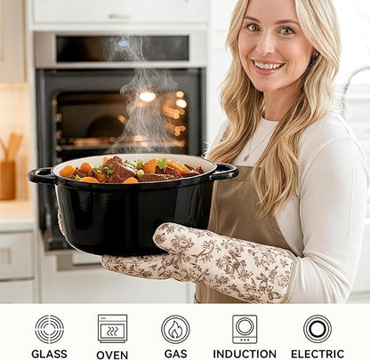6.5 Quart Dutch Oven Pot with Lid, Non Stick Enameled Cast Iron Dutch Oven - Image 5