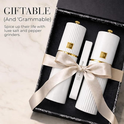 Wooden Salt and Pepper Grinder Set – Refillable Manual Salt and Pepper Mills - Image 6
