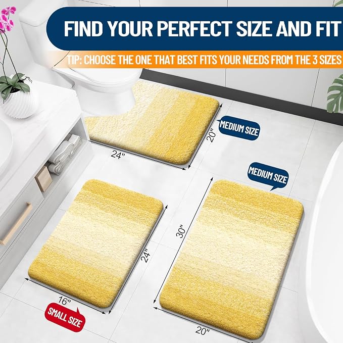 OLANLY Large Bathroom Rugs Mat 40x24, Extra Soft Absorbent Microfiber Bath Rugs - Image 2