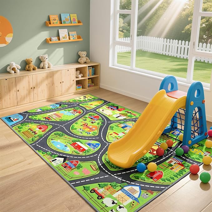 Farmyard Adventure Play Rugs, Educational and Fun Farm Play Mat - Image 6