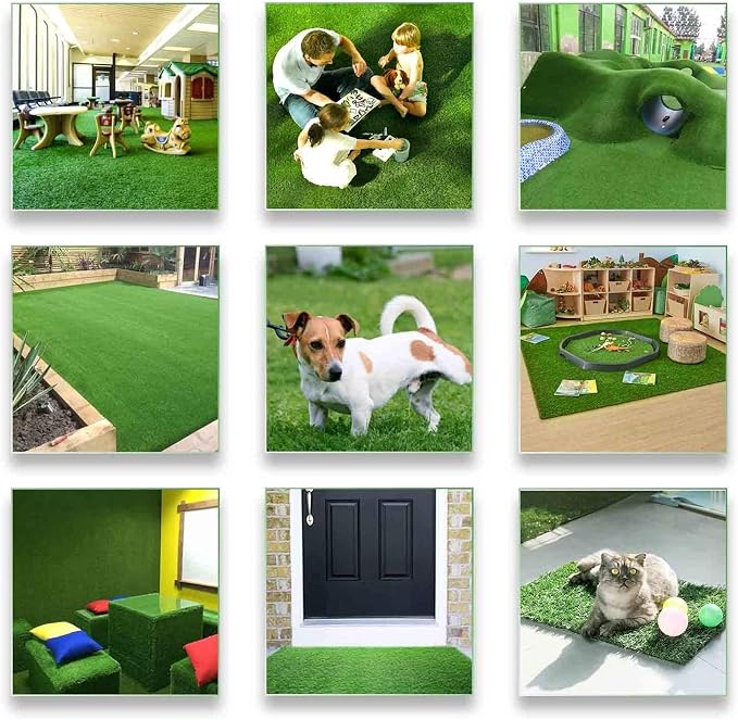 LITA Realistic Artificial Grass Turf Lawn Customized Size 6 x 7 Feet, 1.38" - Image 6