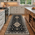 RELEANY Area Rugs Runner 3'x6' Washable Non-Slip, Floral Vintage Distress by RELEANY