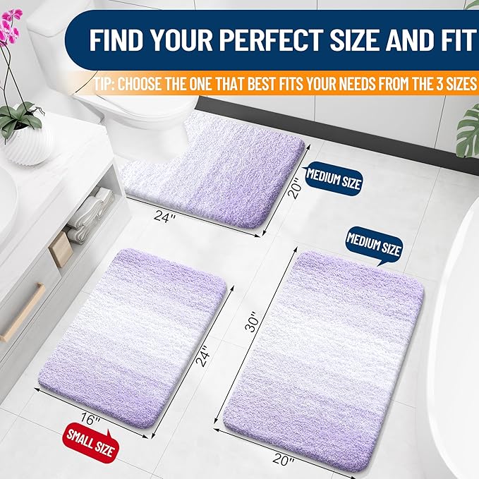 OLANLY Large Bathroom Rugs Mat 40x24, Extra Soft Absorbent Microfiber Bath Rug - Image 2
