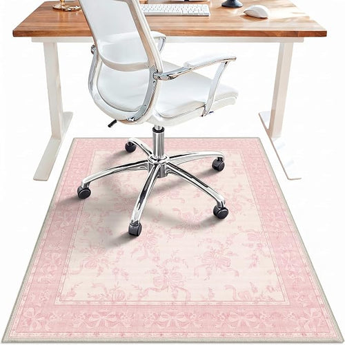 36"x60" Office Chair Mat for Hardwood Tile Floor, Under Desk Carpet Protector by BESBLEE
