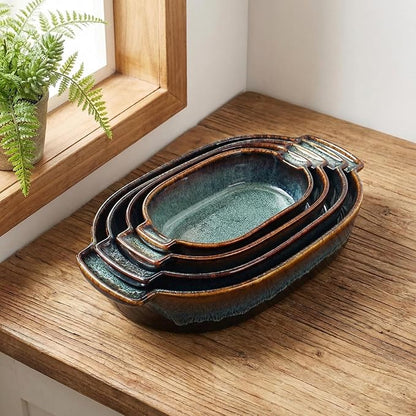 Ceramic Oval Casserole Baking Dish, 1.8 Quarts Baking Dish - Image 4