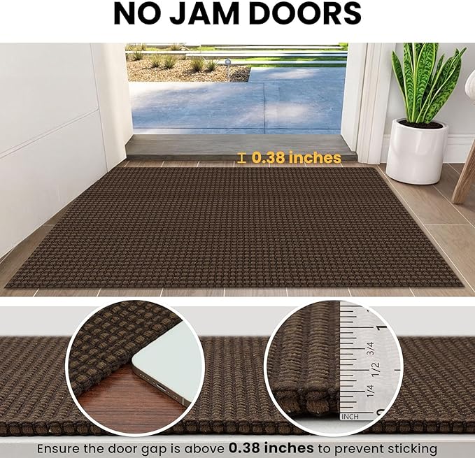 IOHOUZE Washable Runner Rug 2.6x10 Non Slip Rubber Backed Long Hallway Runner - Image 3