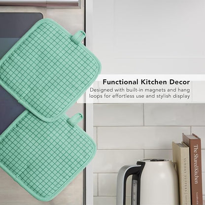 KITCHENAID Gourmet Series Gridlines Pot Holders 2-Pack Set, Heat Resistant up - Image 5